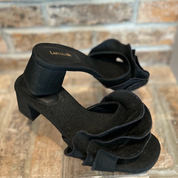 Larroude Brigitte Sandals - Size 7 Black - Picture 5 of 7